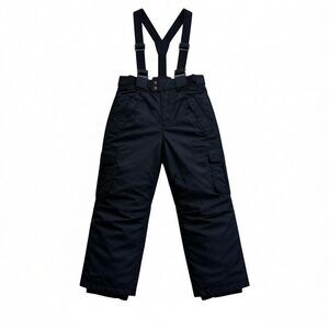 Sport Essentials Youth Kids Black Ski Bib Snow Pants Overalls Suspenders Sz 8